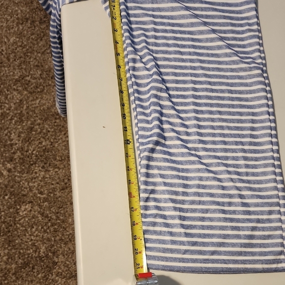 Striped Blue and White Jumpsuit - Picture 6 of 9